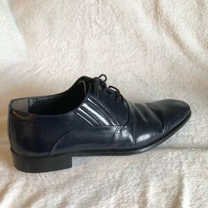 Barker Black Mens Leather Dress Shoes Made in Turkey Size 41 (us 8)